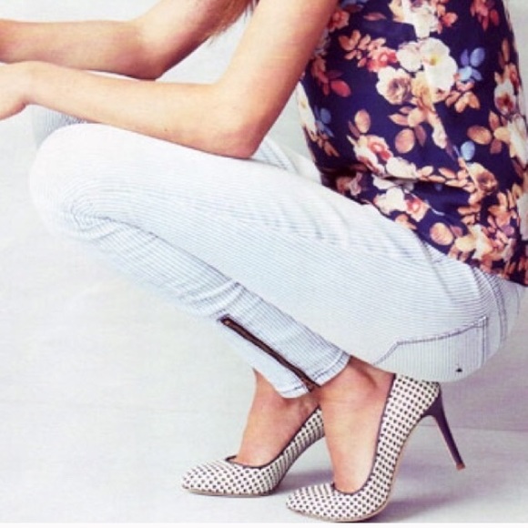 Jcrew toothpick jean in railroad stripe - Picture 2 of 4